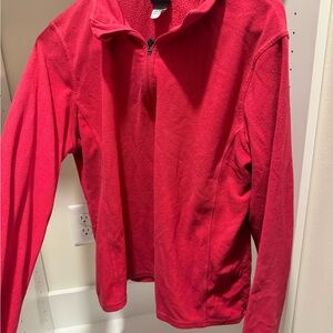 Champion Pink Sweatshirt with Soft Fleece Material and High Collar